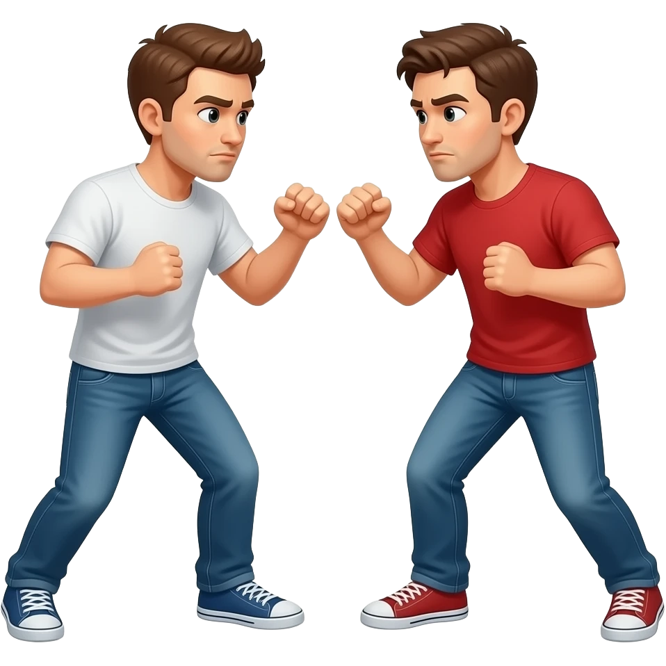 people fighting emoji