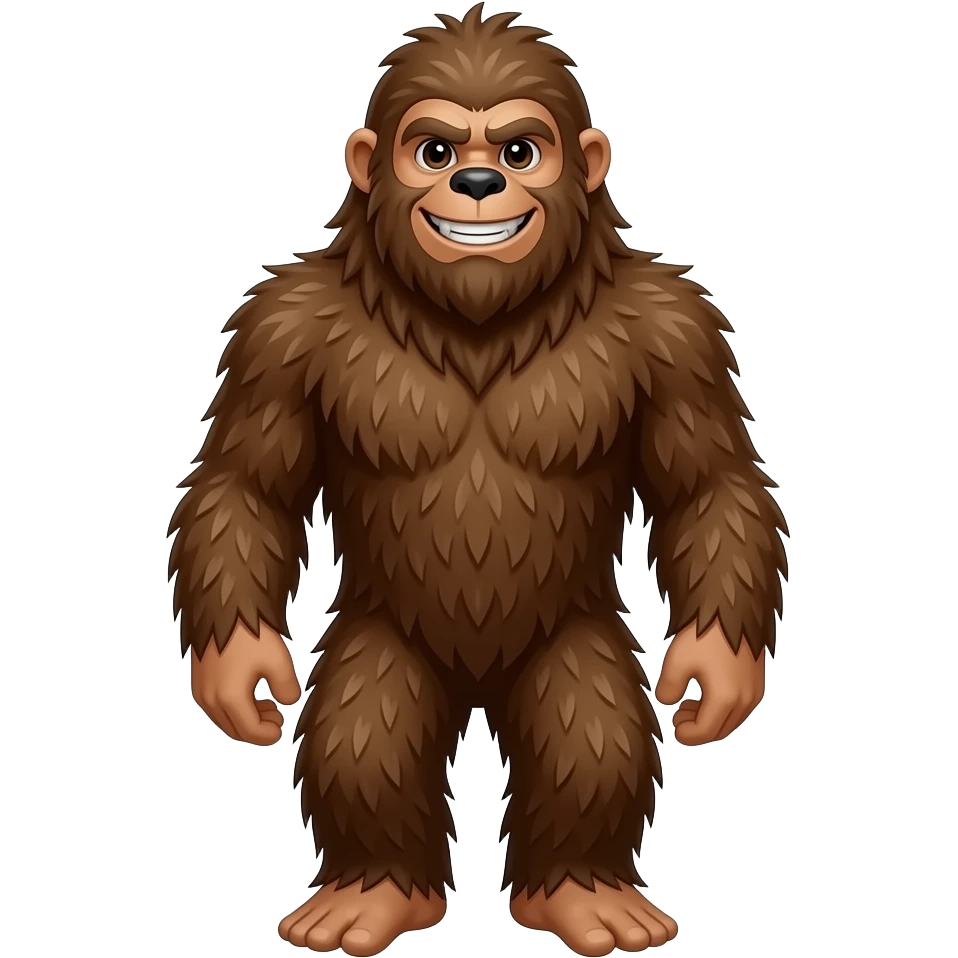 sasquatch head smiling emoji