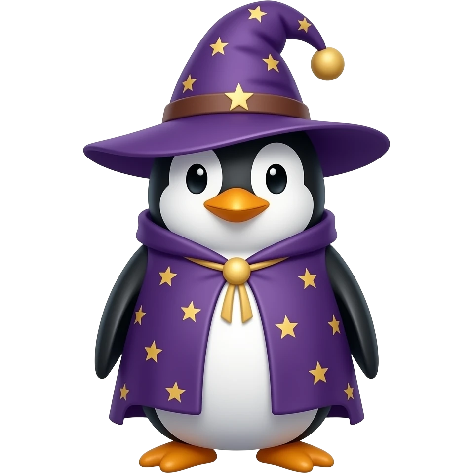 Penguin Wizard emoji