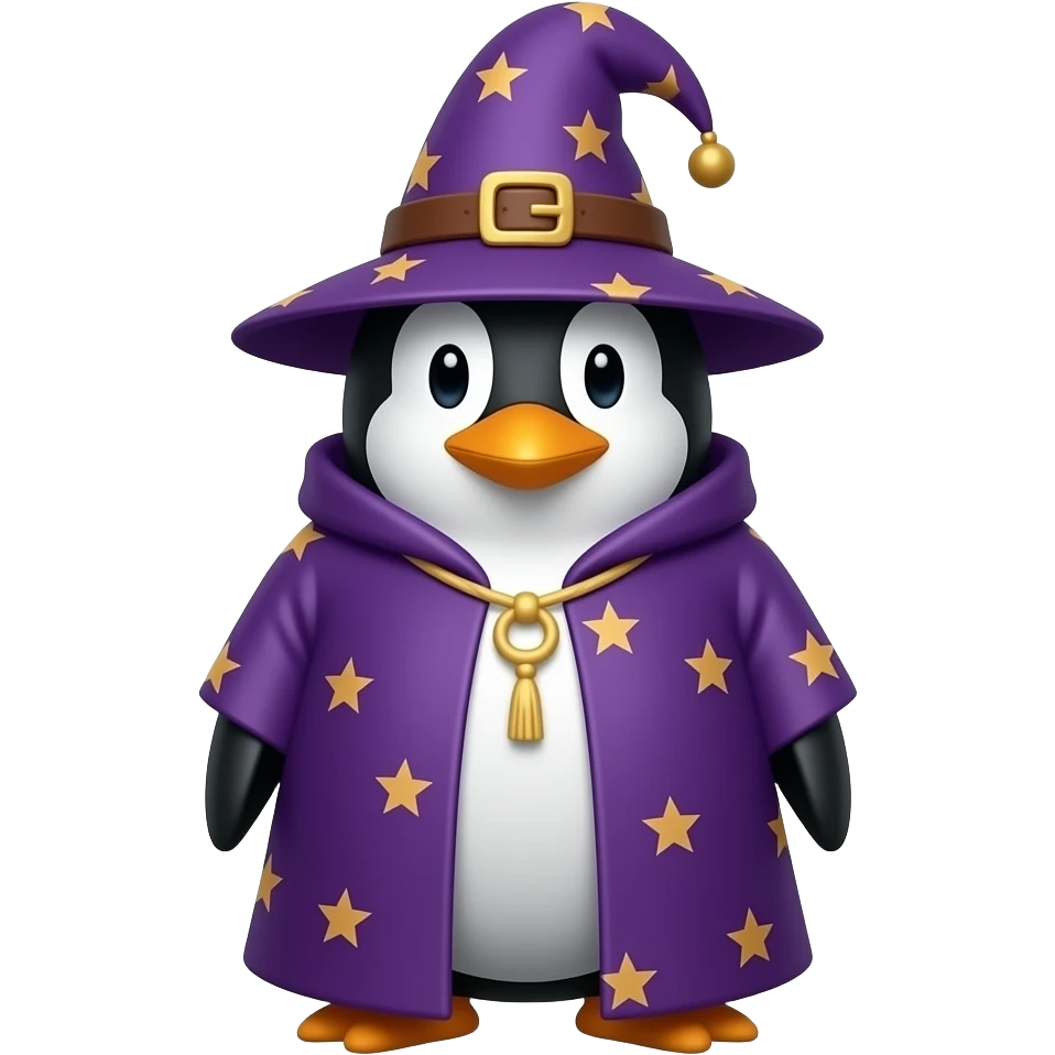 Penguin Wizard emoji