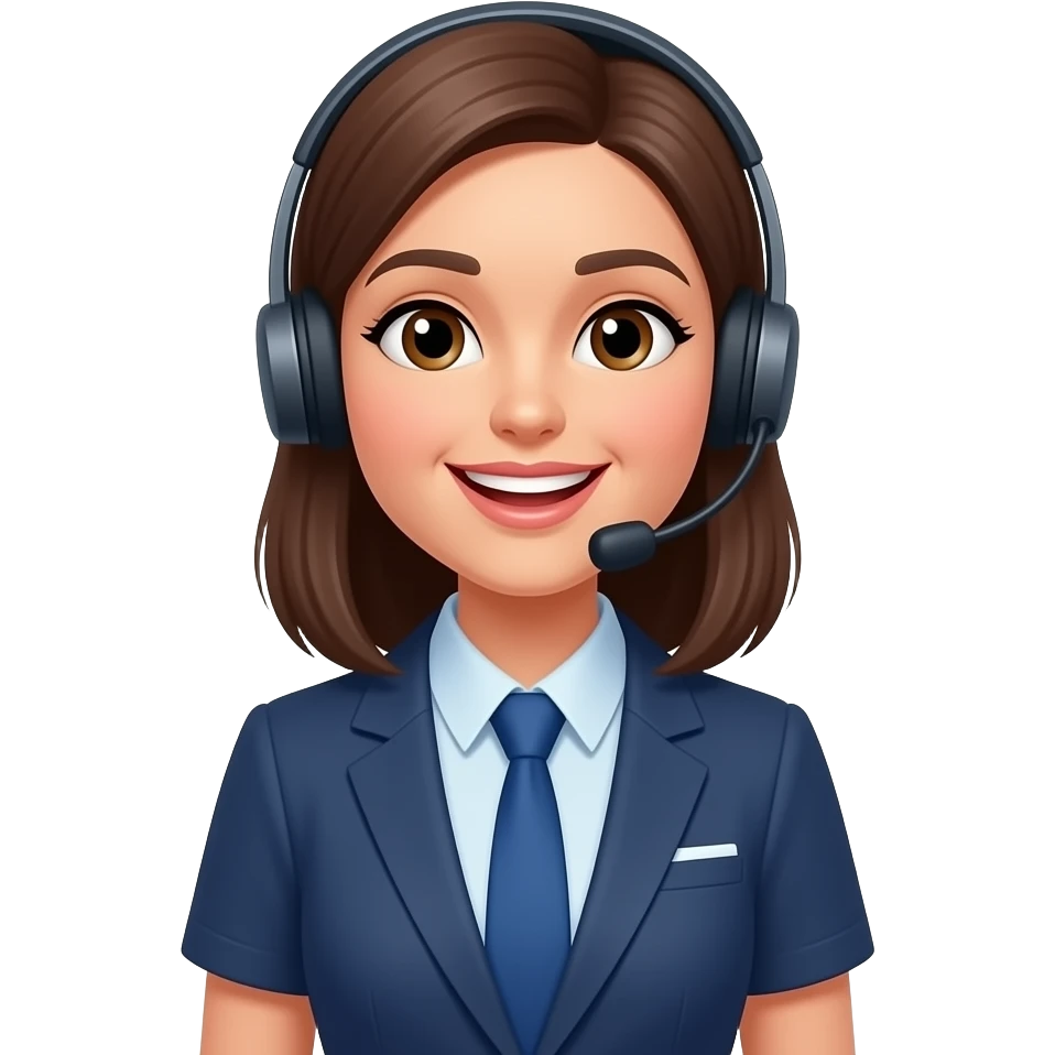 female customer support specialist positive and upbeat vibe emoji