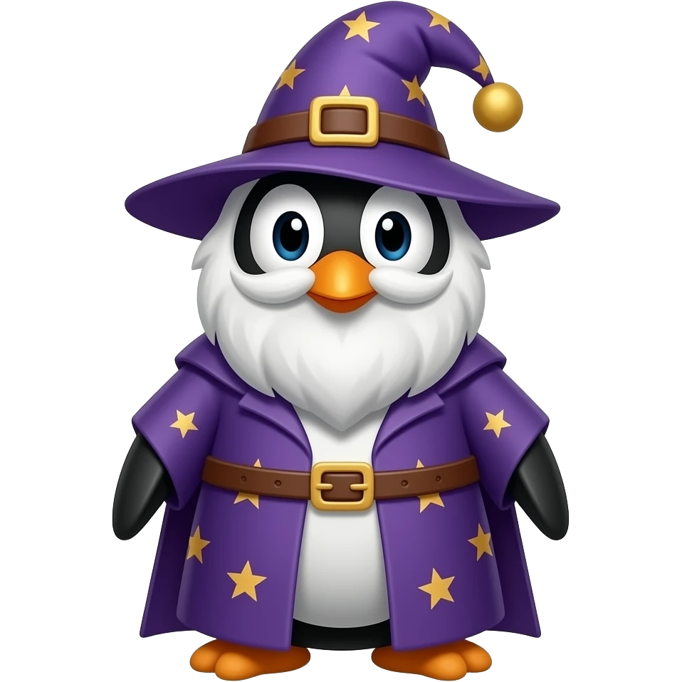 Penguin Wizard emoji