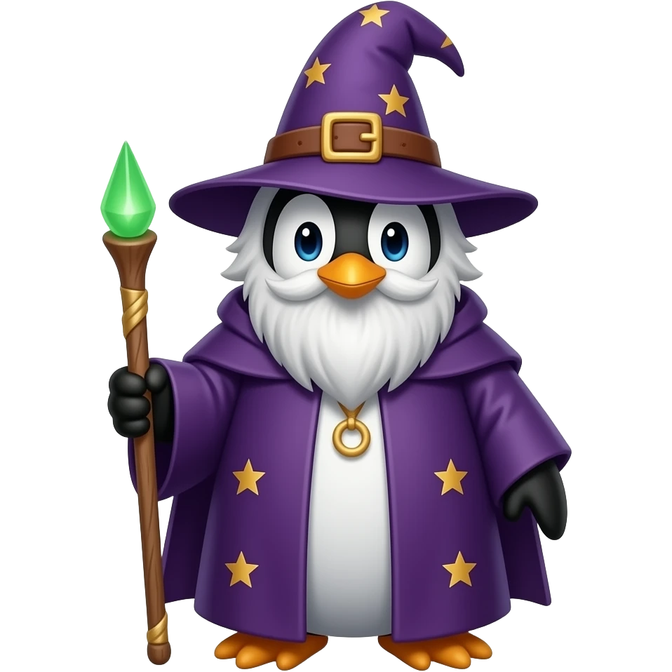 Penguin Wizard emoji