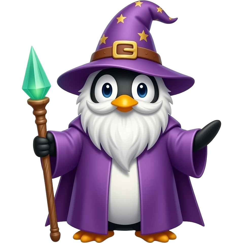 Penguin Wizard emoji