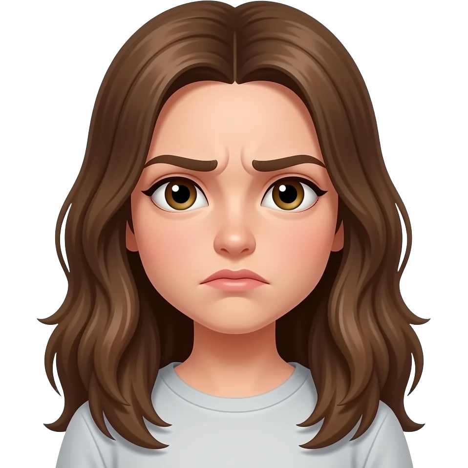 Girl long hair attitude problem emoji