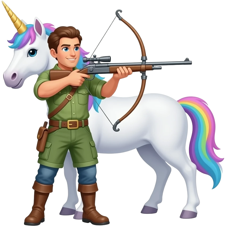 Unicorn hunting emoji