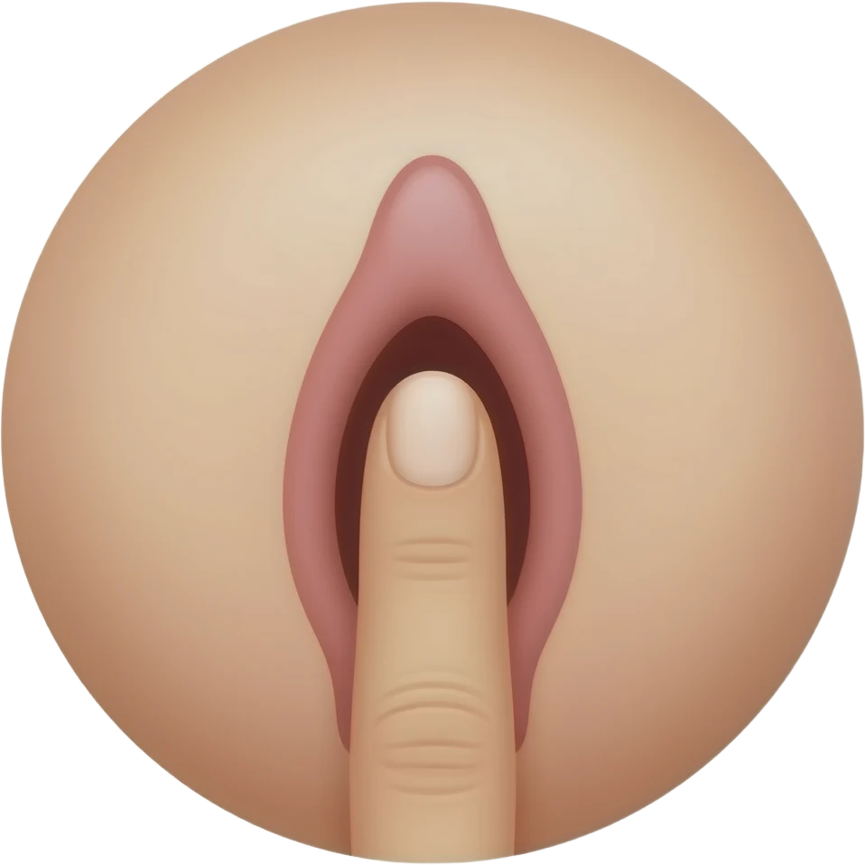 Two fingers inside vagina emoji