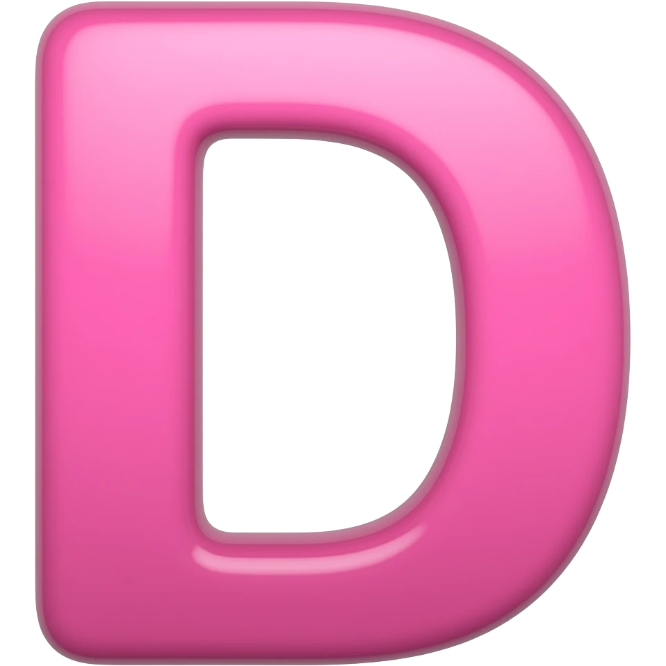 D pink emoji