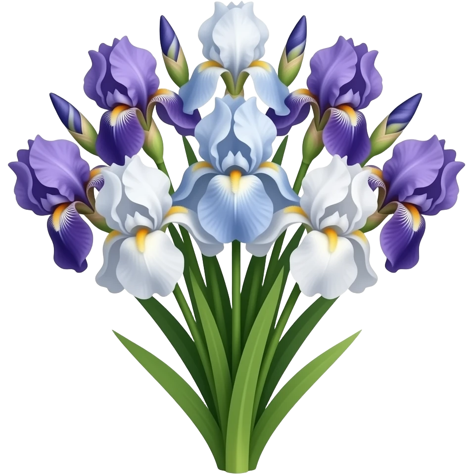 Mazzo di fiori iris emoji