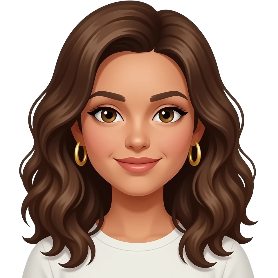 Красивая укладка волос волны и золотые серьги emoji