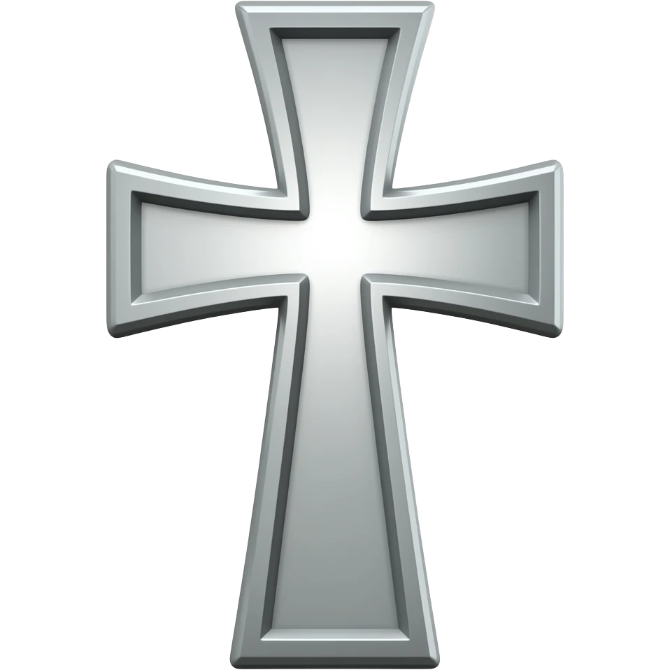 cross silver emoji