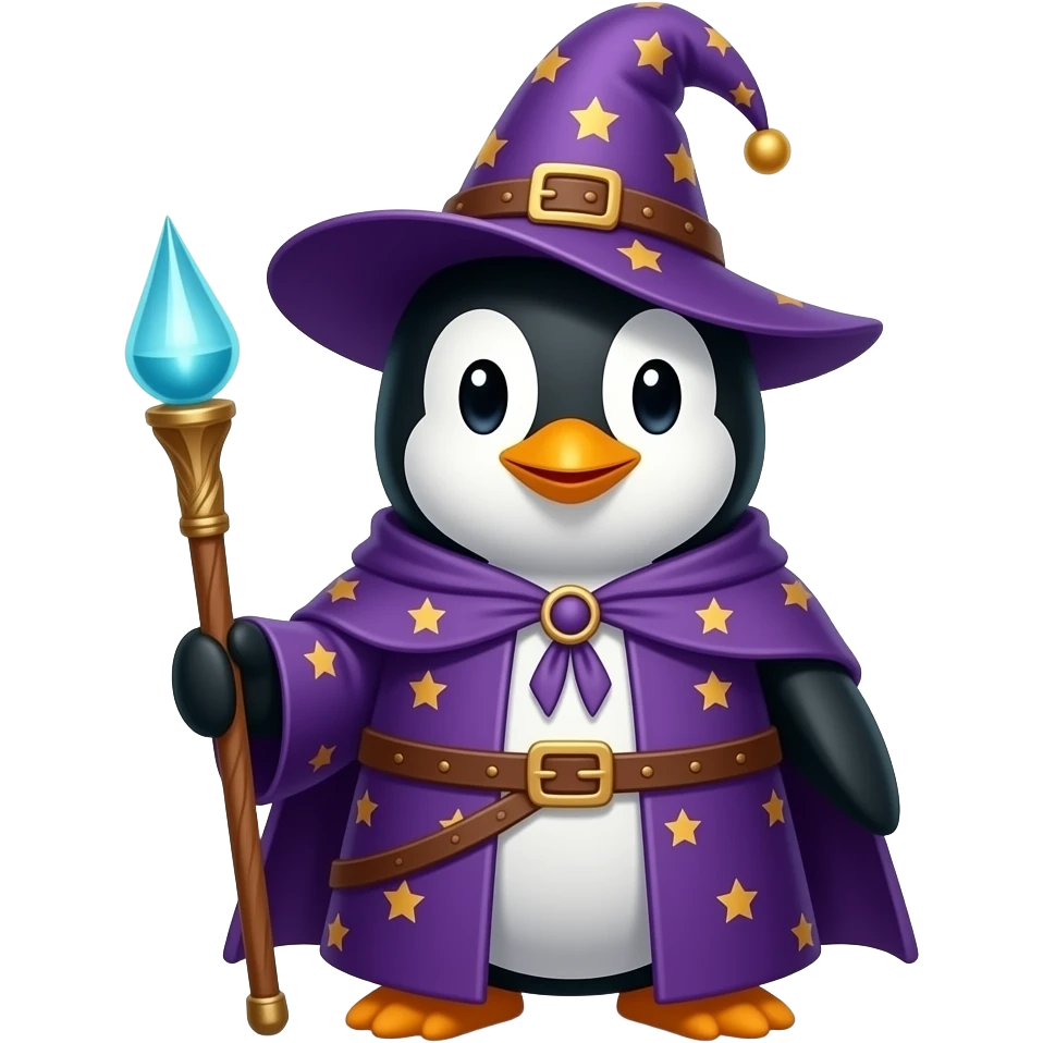 Penguin Wizard emoji