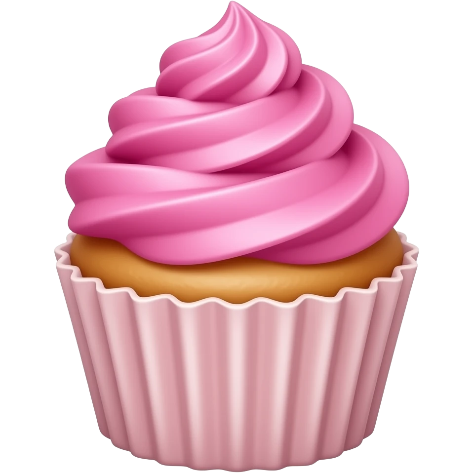 Cupcake with pink icing emoji