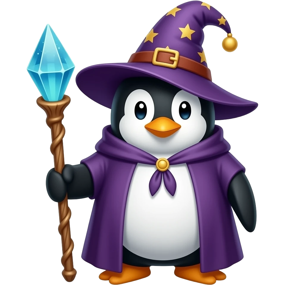 Penguin Wizard emoji