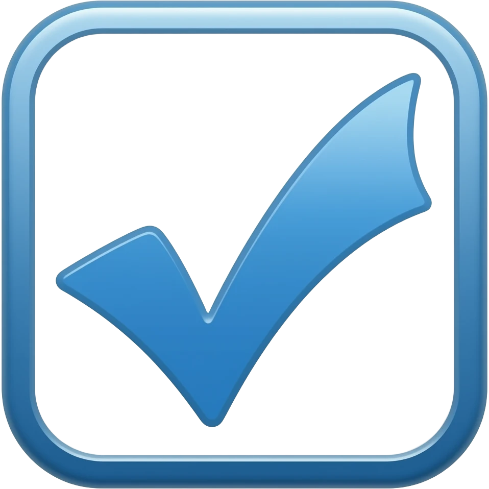 Blue tick emoji