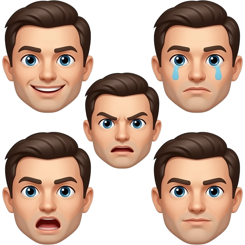 Create the image of the different expression emoji