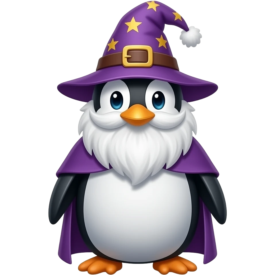 Penguin Wizard emoji