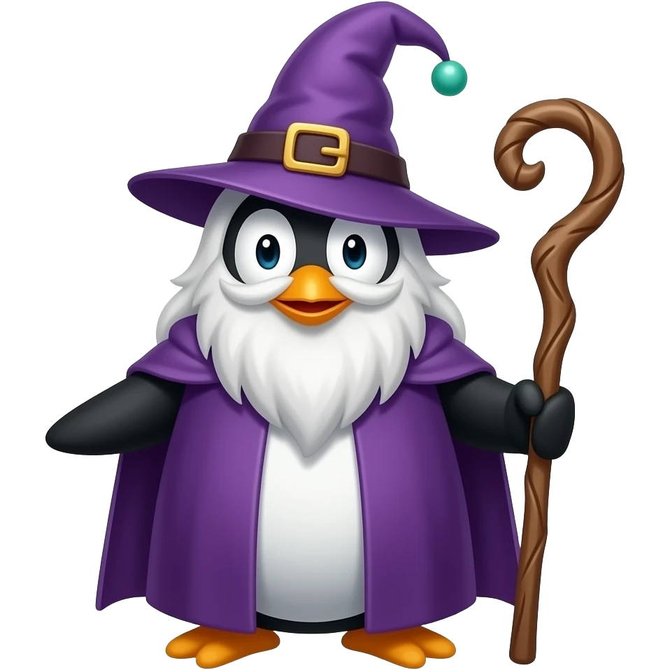 Penguin Wizard emoji