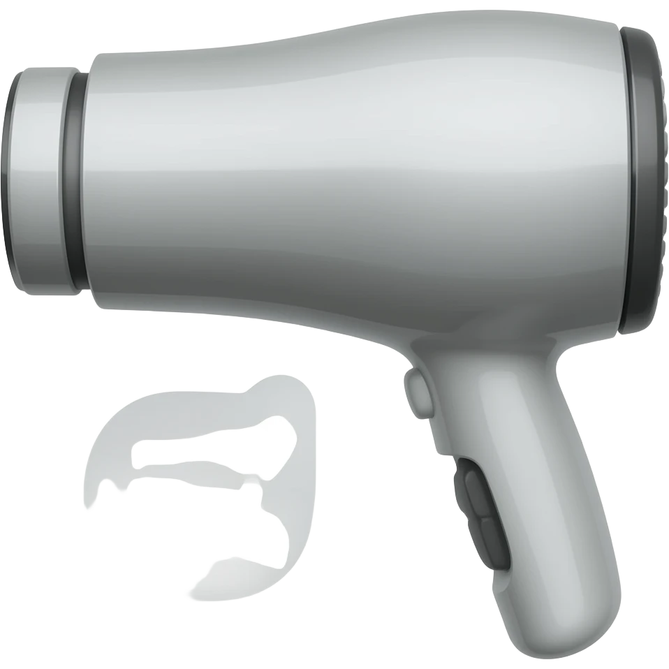black and white simple hairdryer icon emoji