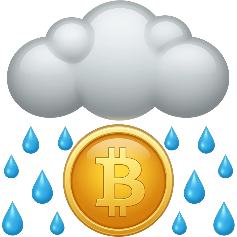 pluie de bitcoin emoji
