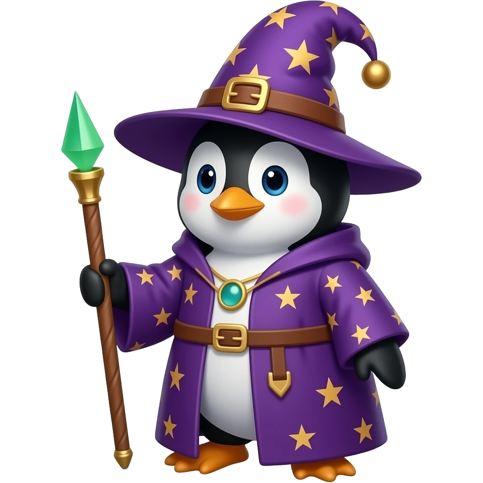 Penguin Wizard emoji