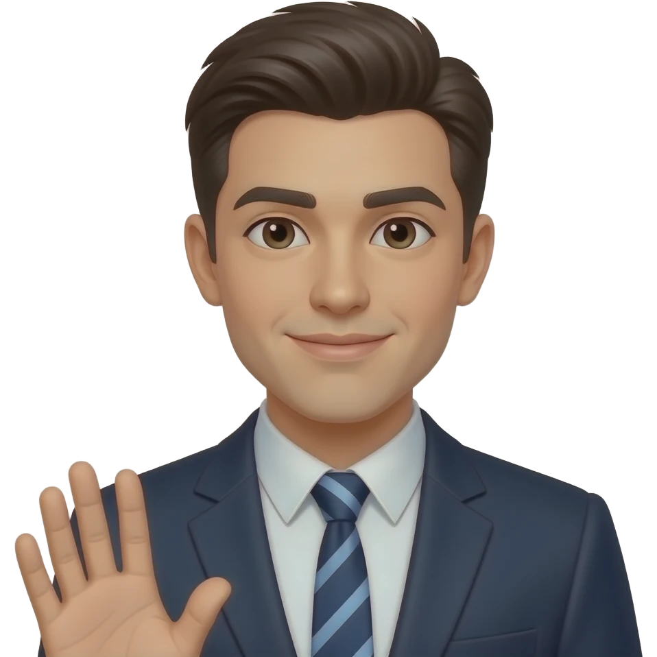 💁‍♂️ 이런 얼굴에 정장 입혀줘, 손동작은 빼줘, 소년처럼 해줘 emoji