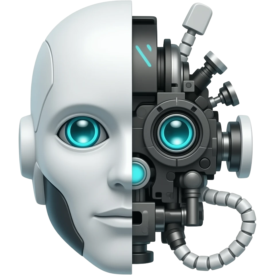 A exploded robot head emoji