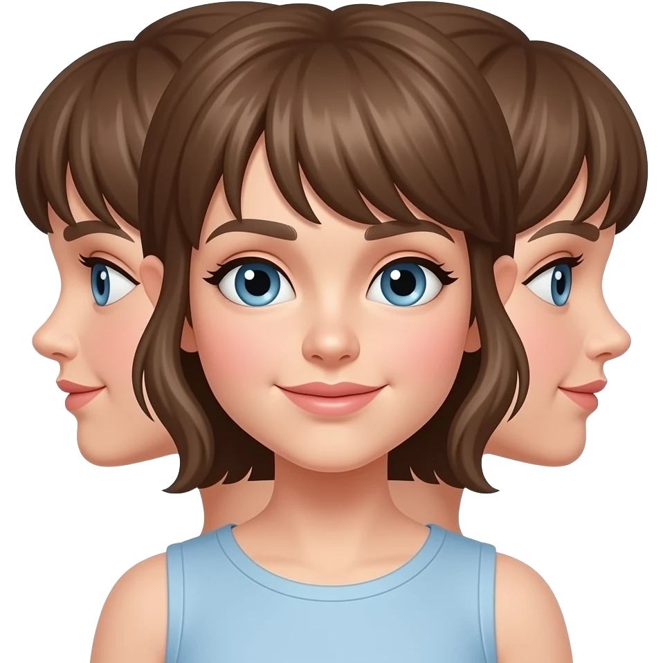 دختر دو سر emoji