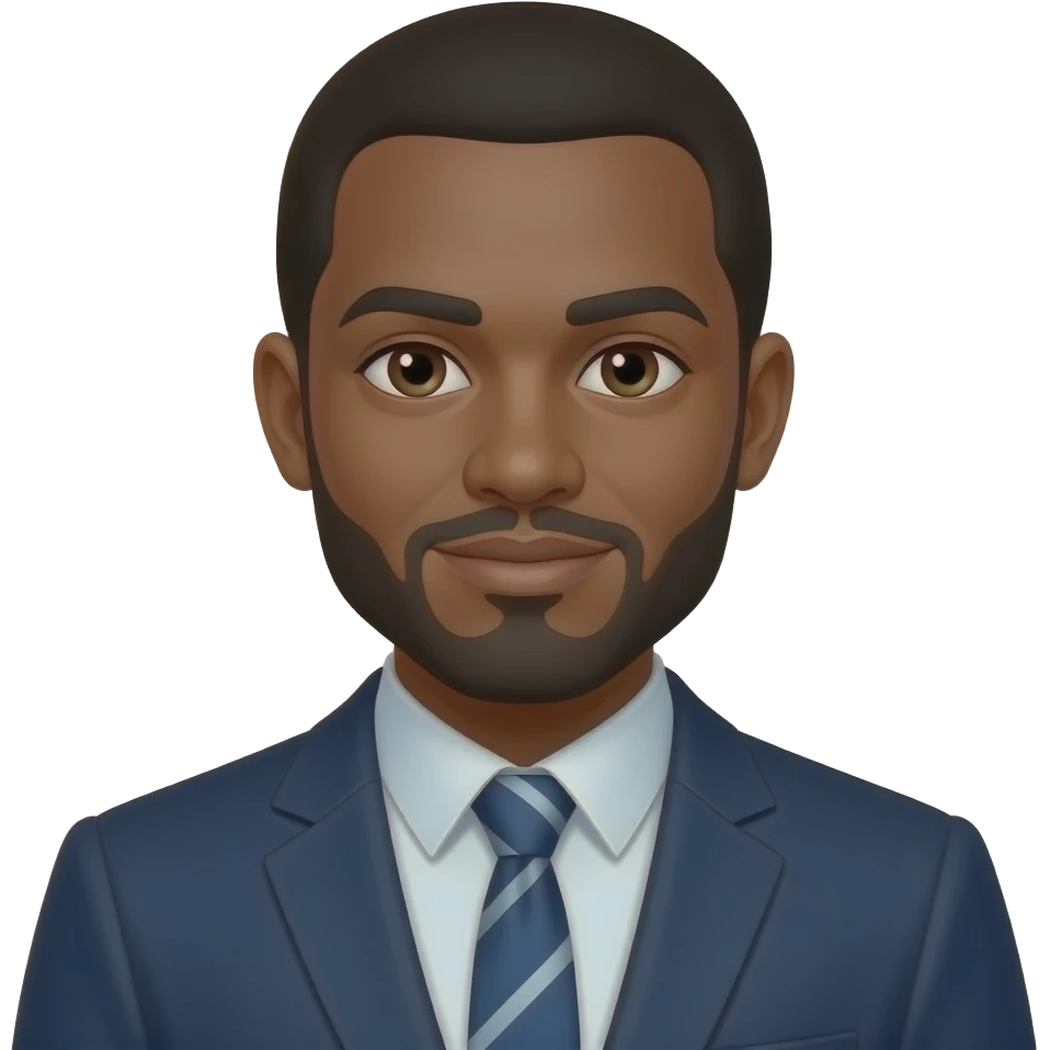 Black man boss looks emoji