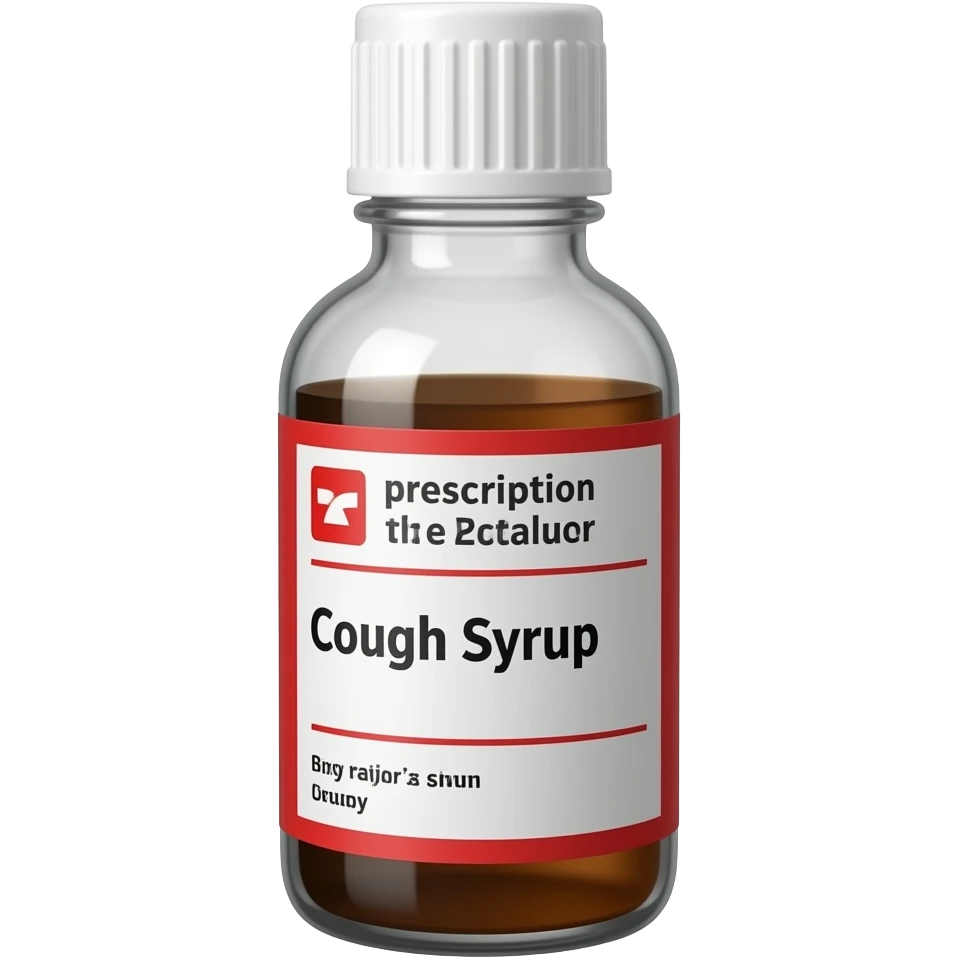 presciption cough syrup bottle emoji