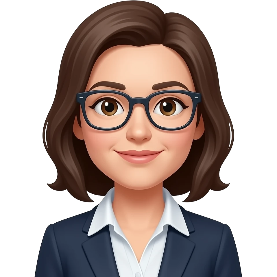 Mulher com oculos emoji