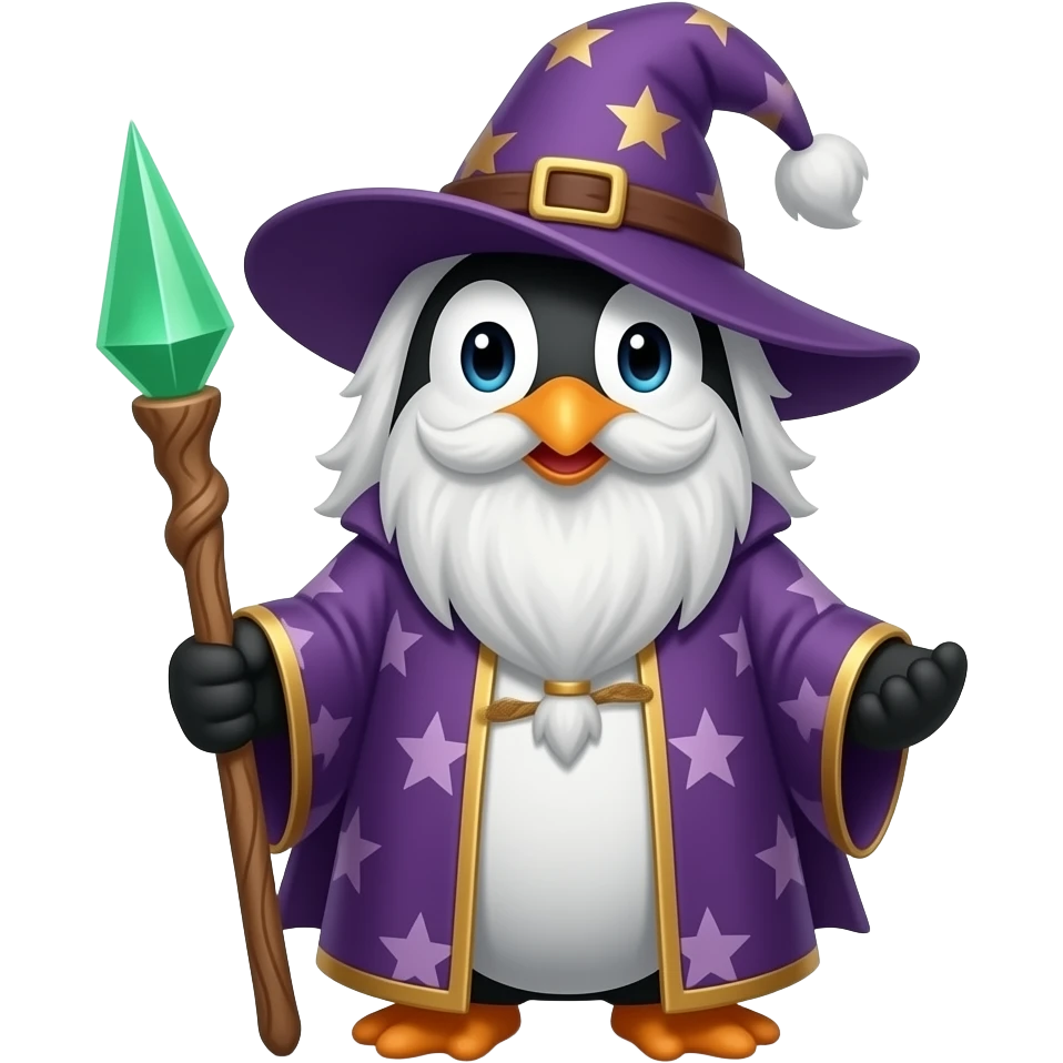 Penguin Wizard emoji