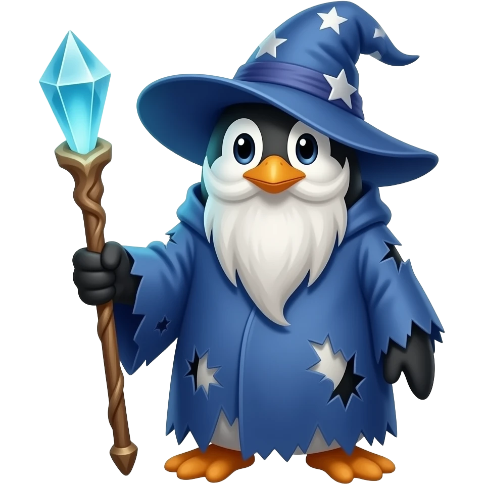 Penguin Wizard emoji