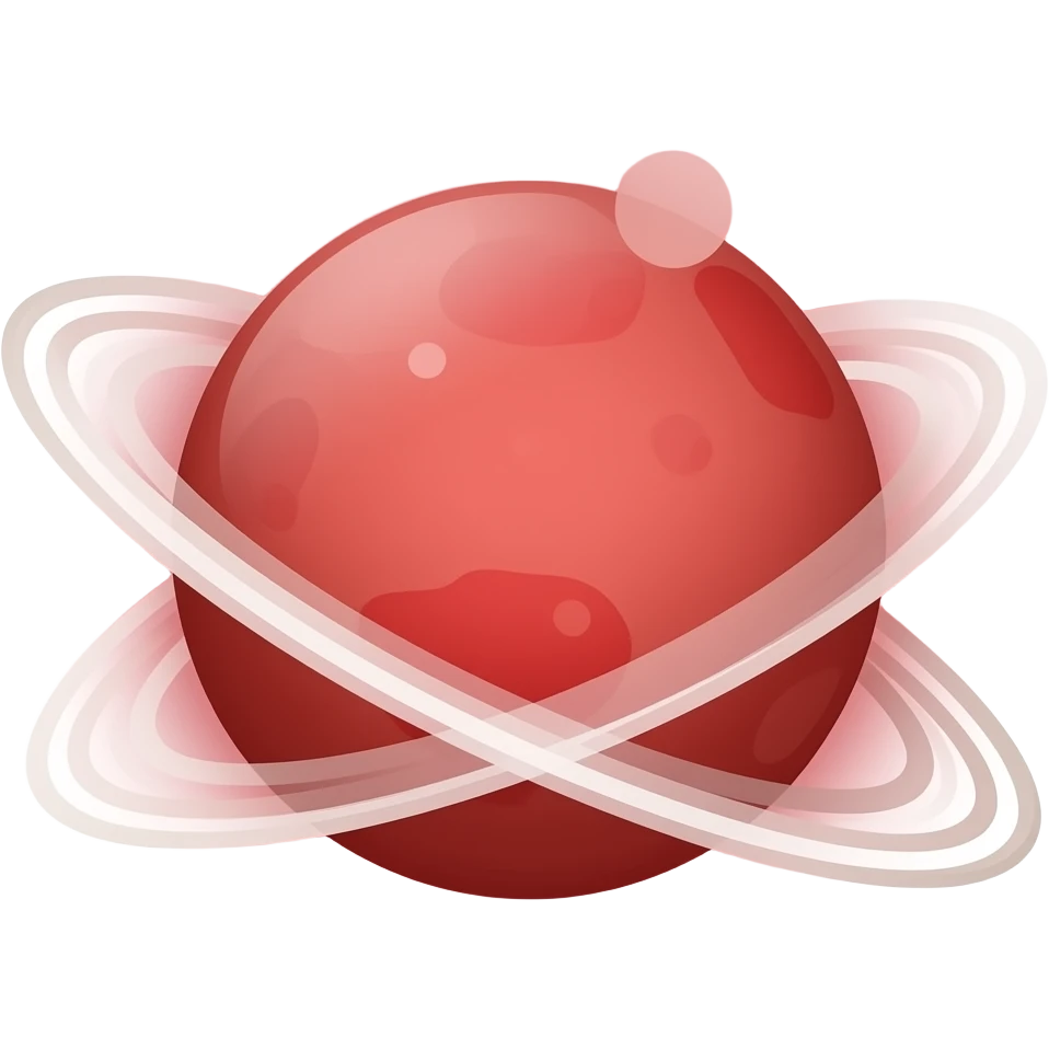 galaxy planet with rings (no background and no land and just a sphere ...