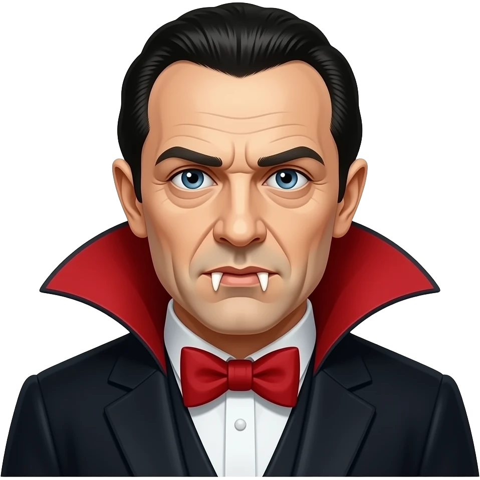 Bela Lugosi, Dracula, Classic Horror Monster, hyper realistic, photorealistic, cinematic emoji