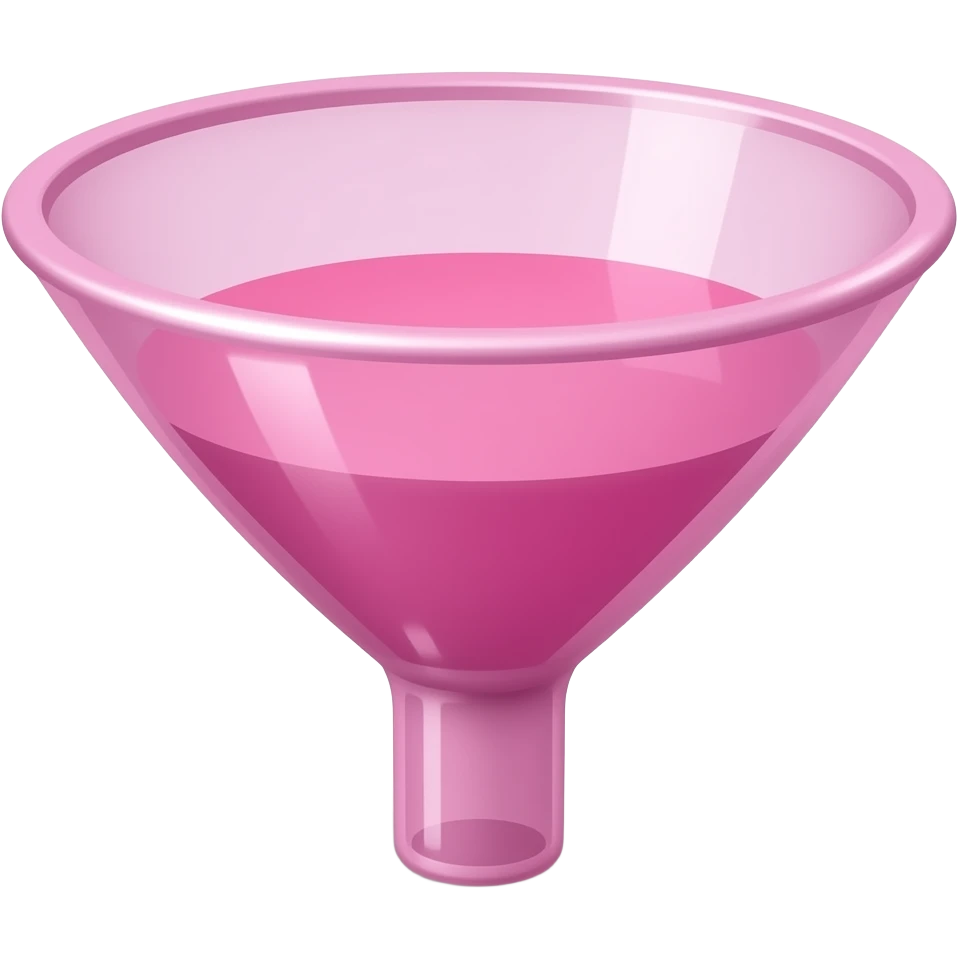 Pink dividing funnel emoji