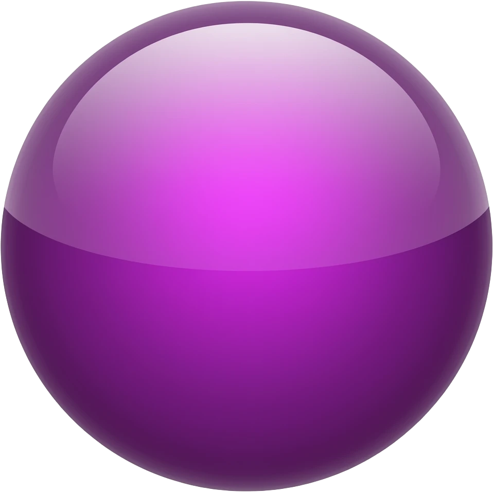 bright purple shiny top layered sphere emoji
