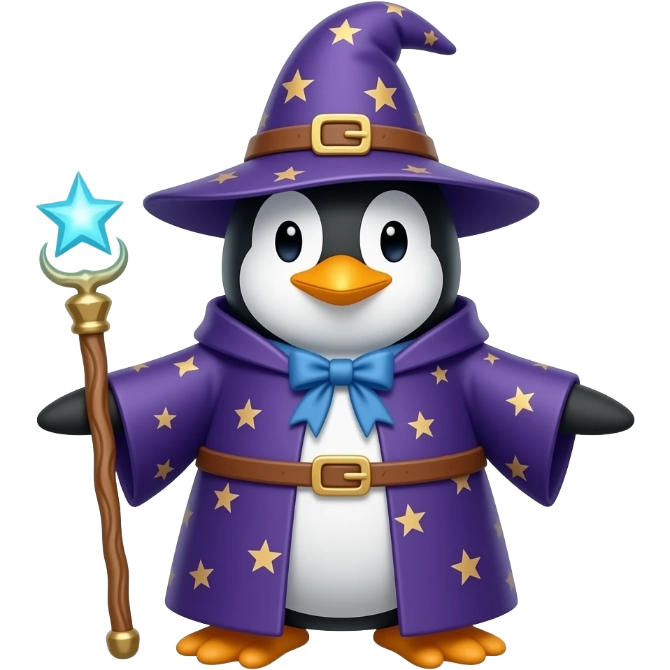 Penguin Wizard emoji