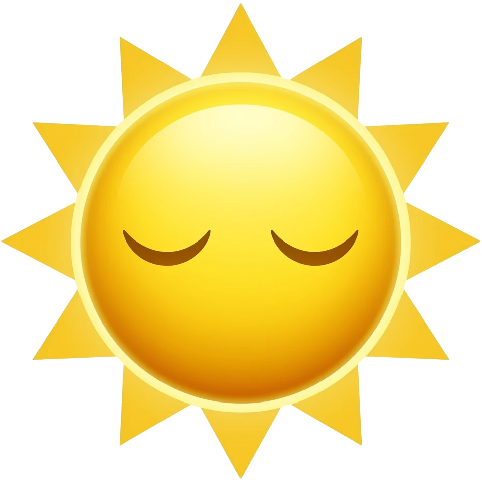 sleeping sun emoji