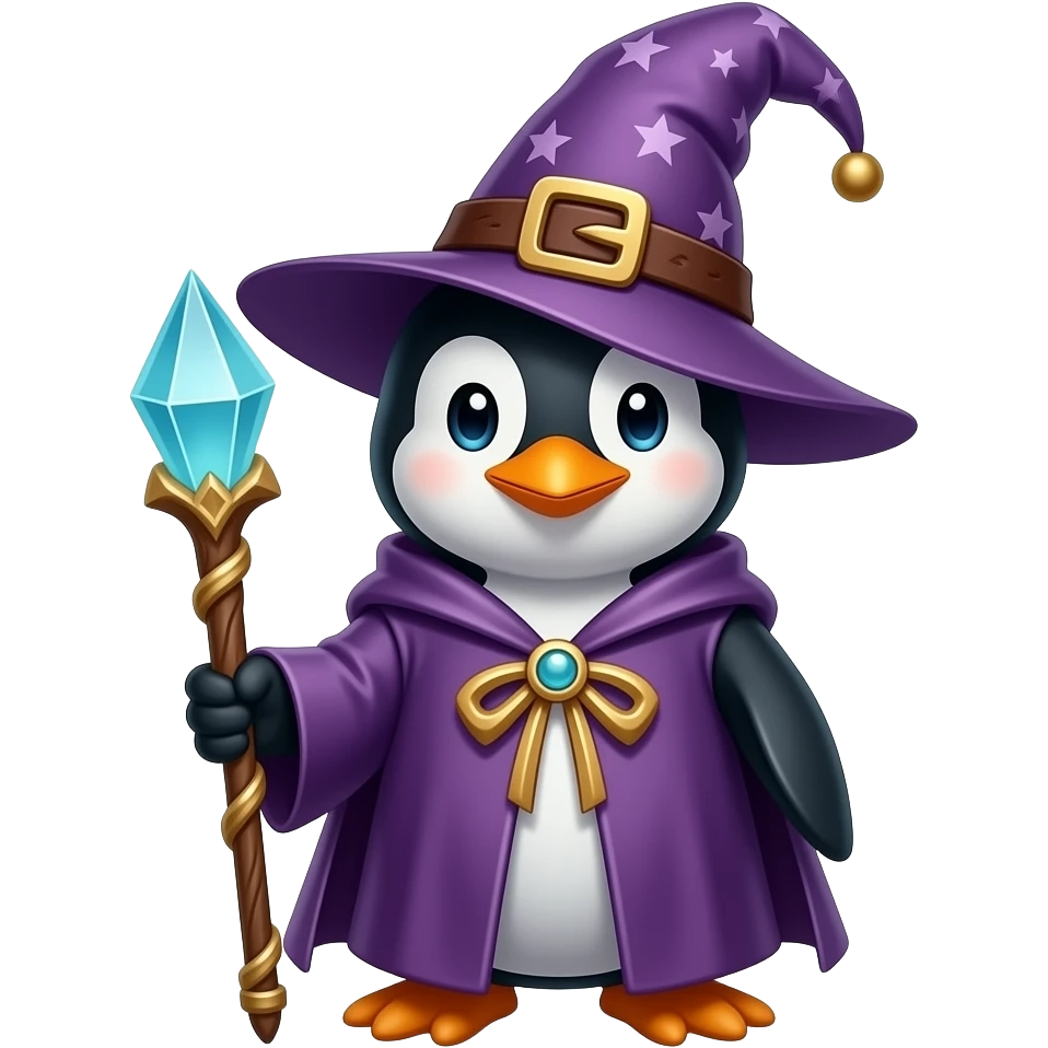 Penguin Wizard emoji