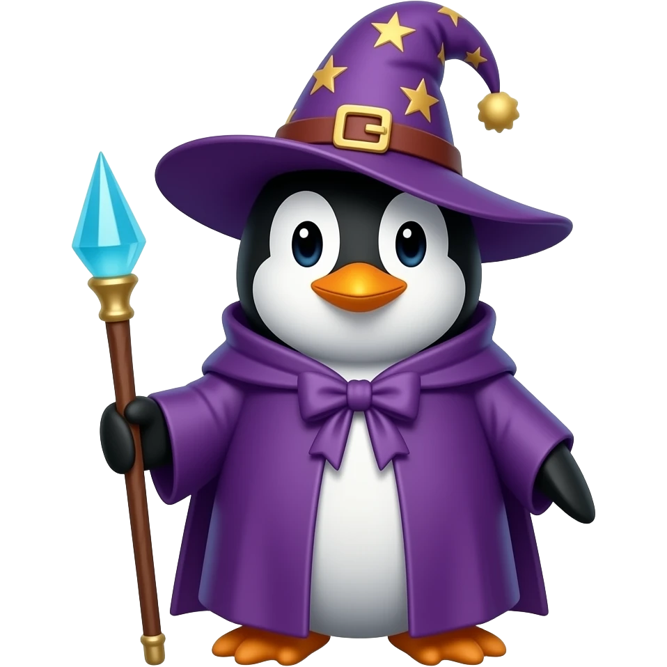 Penguin Wizard emoji