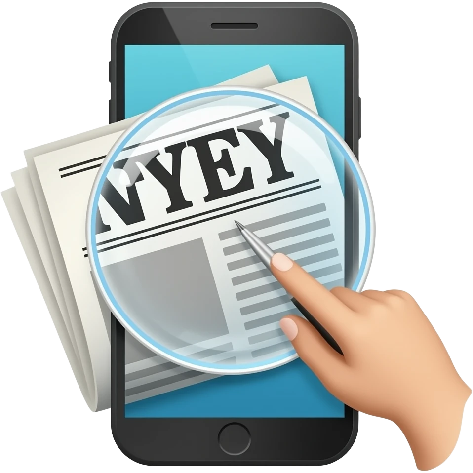 Phone scanning newspaper/book label
Zoom overlay emoji