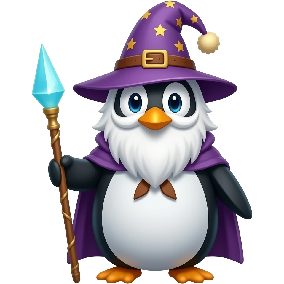 Penguin Wizard emoji