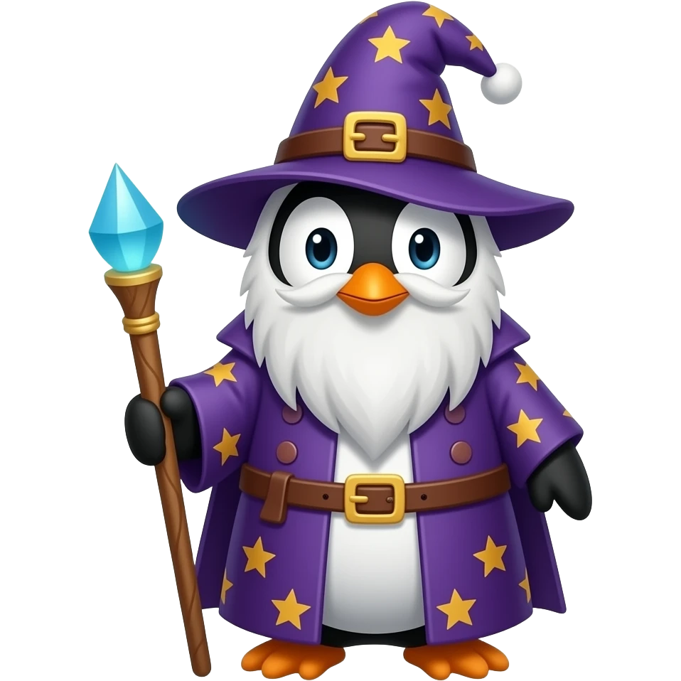 Penguin Wizard emoji