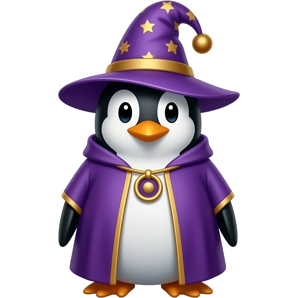 Penguin Wizard emoji