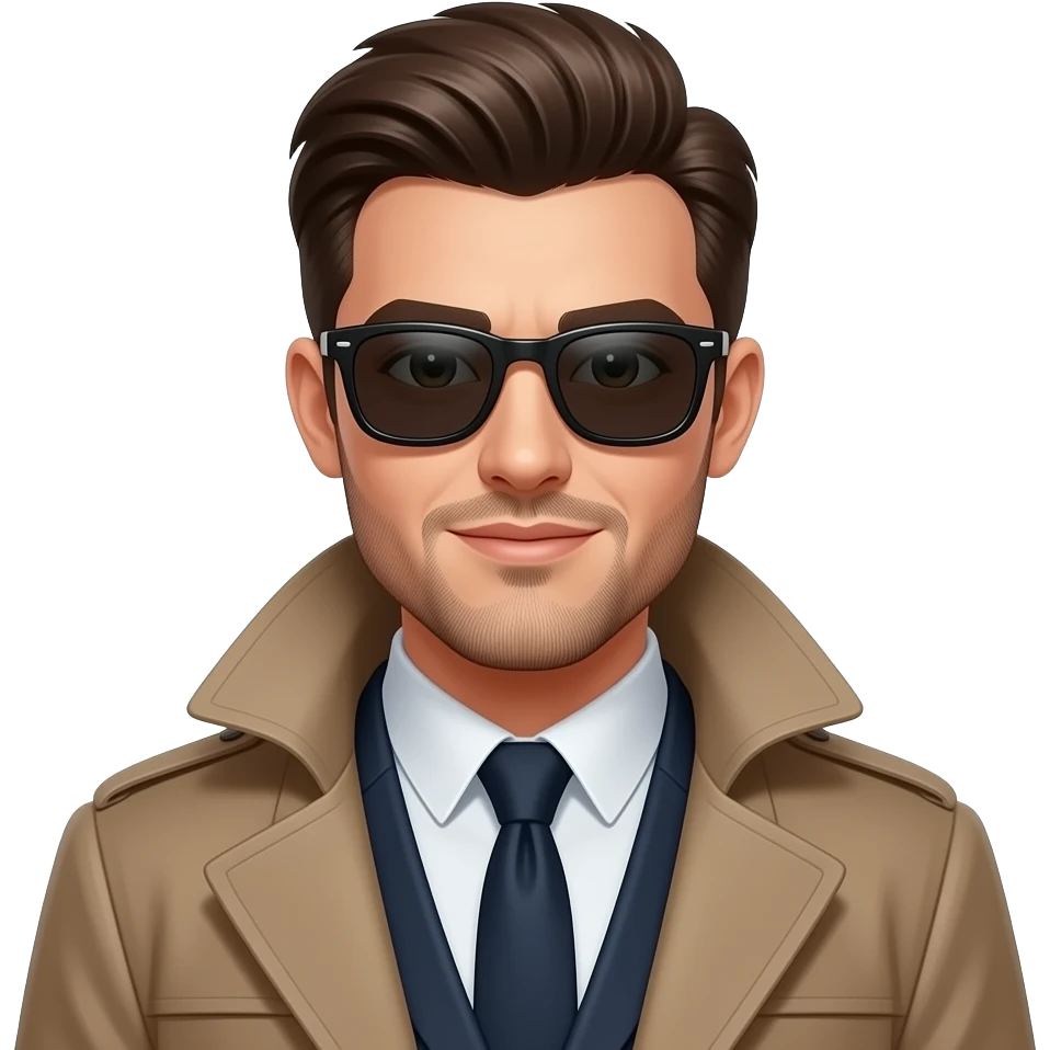 A sexy, horny, chav-lad horse-man in sunglasses wearing a coat - emoji emoji