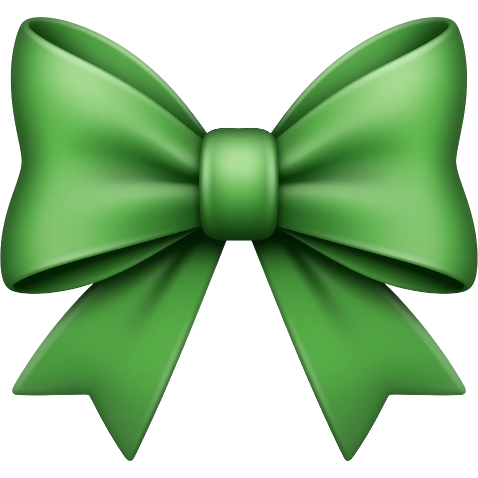 Green bow emoji