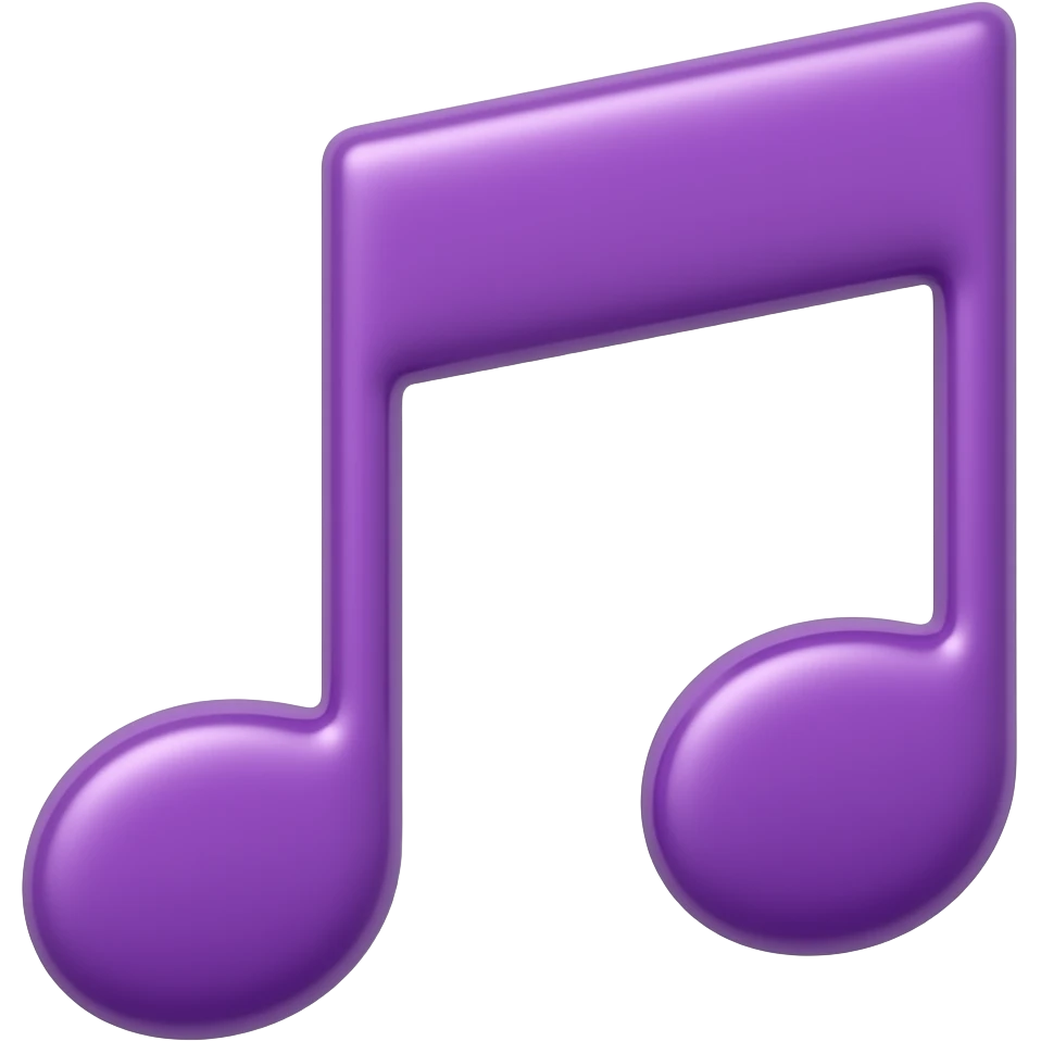 A music Note emoji in purle colour to copy it easily emoji