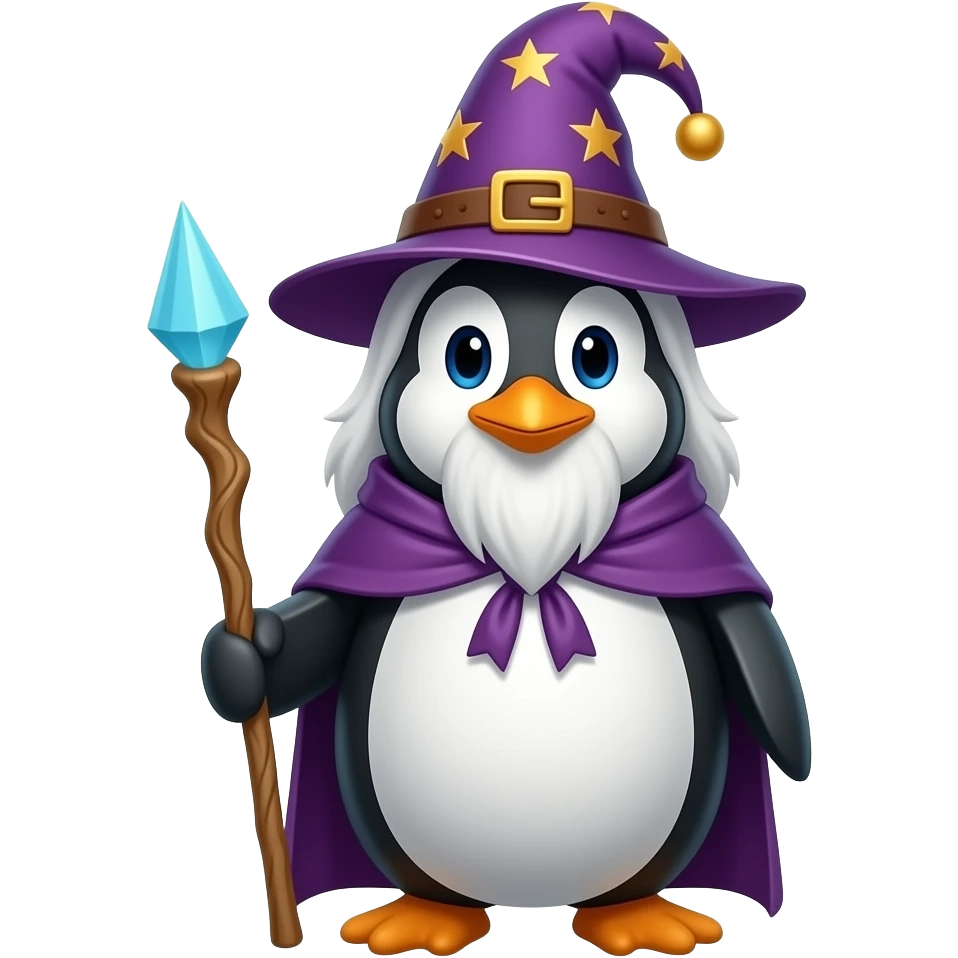 Penguin Wizard emoji