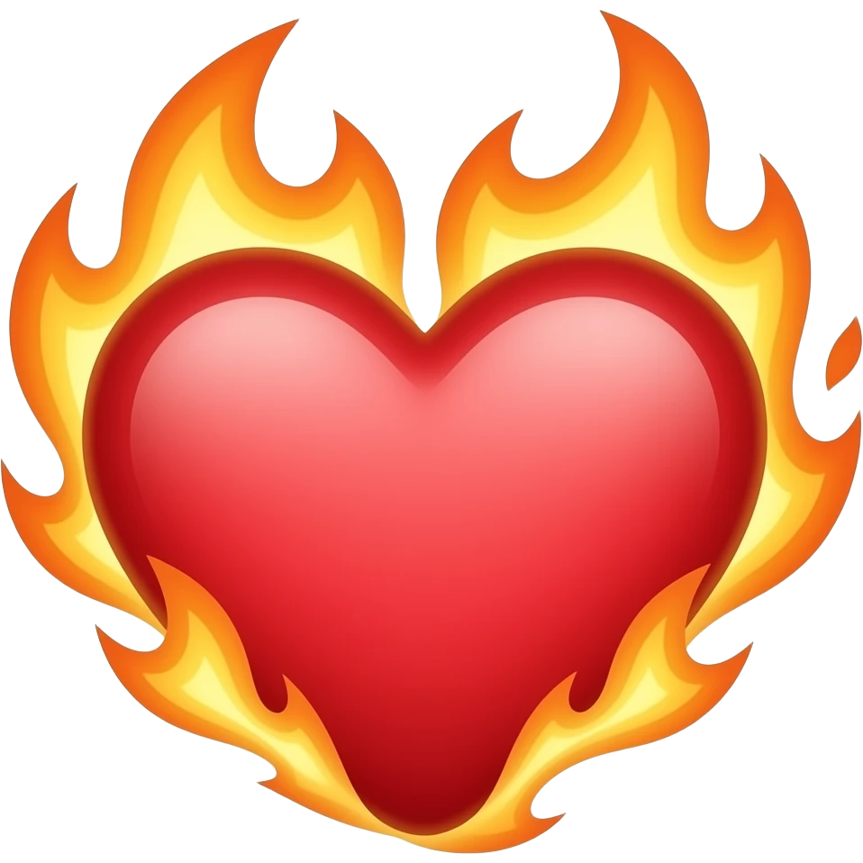 Heart fire emoji